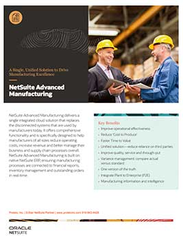 NETSUITE ADVANCED MANUFACTURING