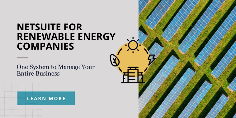 NetSuite for Renewable Energy Companies